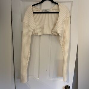 Simonett cable knot cropped sweater